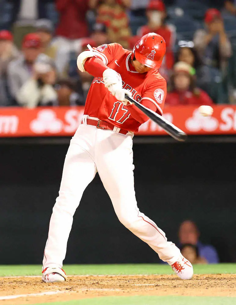 【画像・写真】大谷翔平　代打で途中出場も空振り三振　腰の張りで今季3度目ベンチスタート　エ軍は3連敗