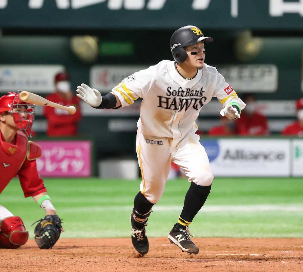 【画像・写真】鷹の「ジョーカー」牧原大3安打　今宮の穴埋める今季初遊撃スタメンで躍動「精いっぱい守りました」