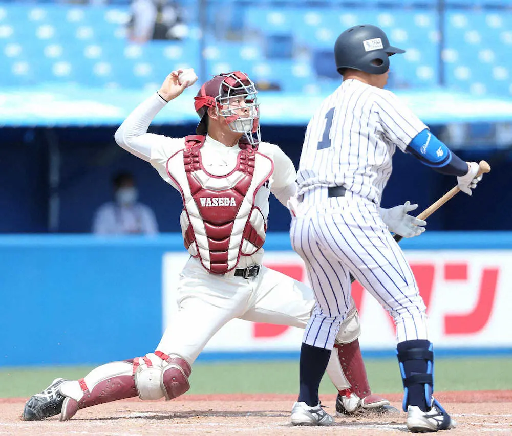 【画像・写真】早大が「捕手戦国時代」へ　山梨学院出身の2年生・栗田勇雅が神宮初アーチ＆強肩披露「打てる捕手に」