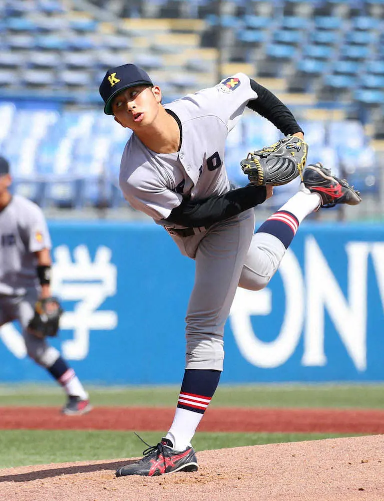 【画像・写真】慶大・前田Jr.が4回1安打無失点の快投　早大を緩急で幻惑　清原Jr.と「早慶戦勝利」狙う