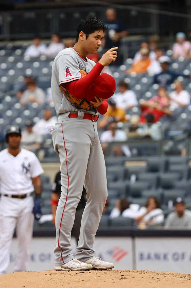 【画像・写真】大谷翔平「2番・投手兼DH」でWヘッダー第1試合先発　自己ワースト3被弾、4回途中で降板　4敗目