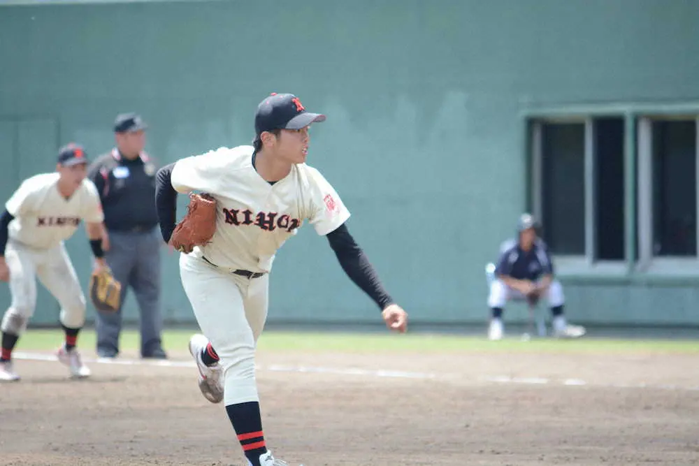 【画像・写真】日大が崖っ縁で白星　2年生左腕・山内翔好救援「一個ずつアウトを取ろうと思っていた」