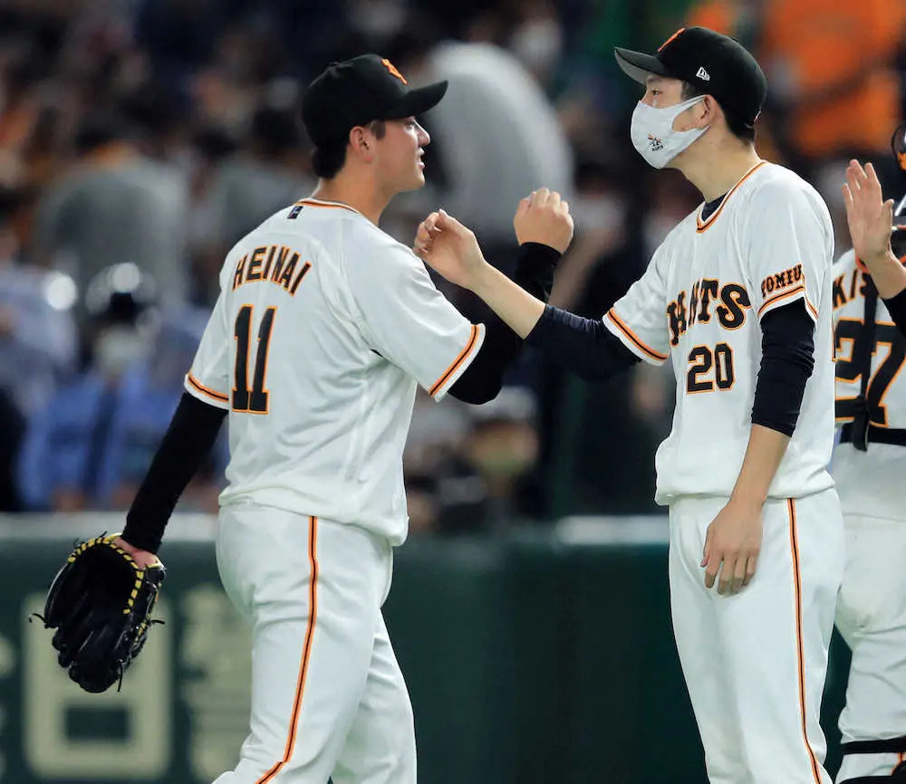【画像・写真】巨人・戸郷、両リーグトップタイ6勝目　「朗希に勝つ」前日に菅野から重圧も「何とか勝てました」
