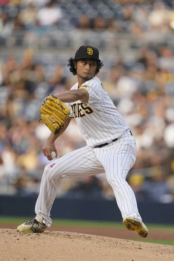 【画像・写真】ダルビッシュ　5勝目の権利持って降板　自己ワースト3死球も7回2安打無失点