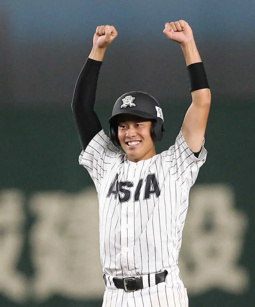 【画像・写真】亜大・松浦　0―0の9回に代打でV打　直球狙いもスライダーに「体が反応」　近大と名門校対決制した