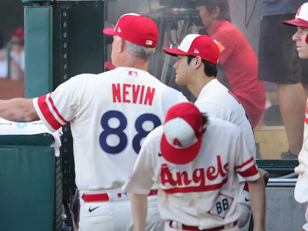 【画像・写真】エ軍・ネビン監督代行　大谷の欠場に「走者さえ出れば、すぐに代打で使うつもりだった」