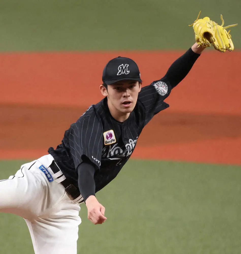 【画像・写真】ロッテ・朗希　22日の西武戦で登板も　最優秀バッテリー賞を松川と2カ月連続受賞