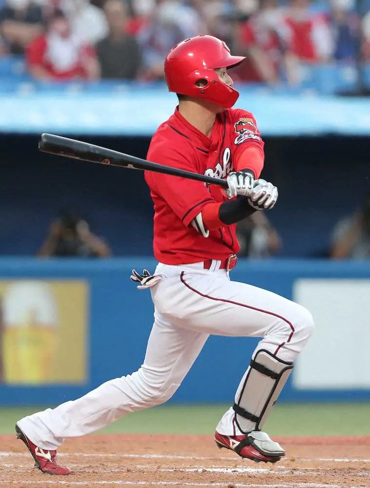 【画像・写真】広島・宇草　孤軍奮闘　今季初の3安打「チャンスをいただいた時にどれだけやってきたことを出せるか」