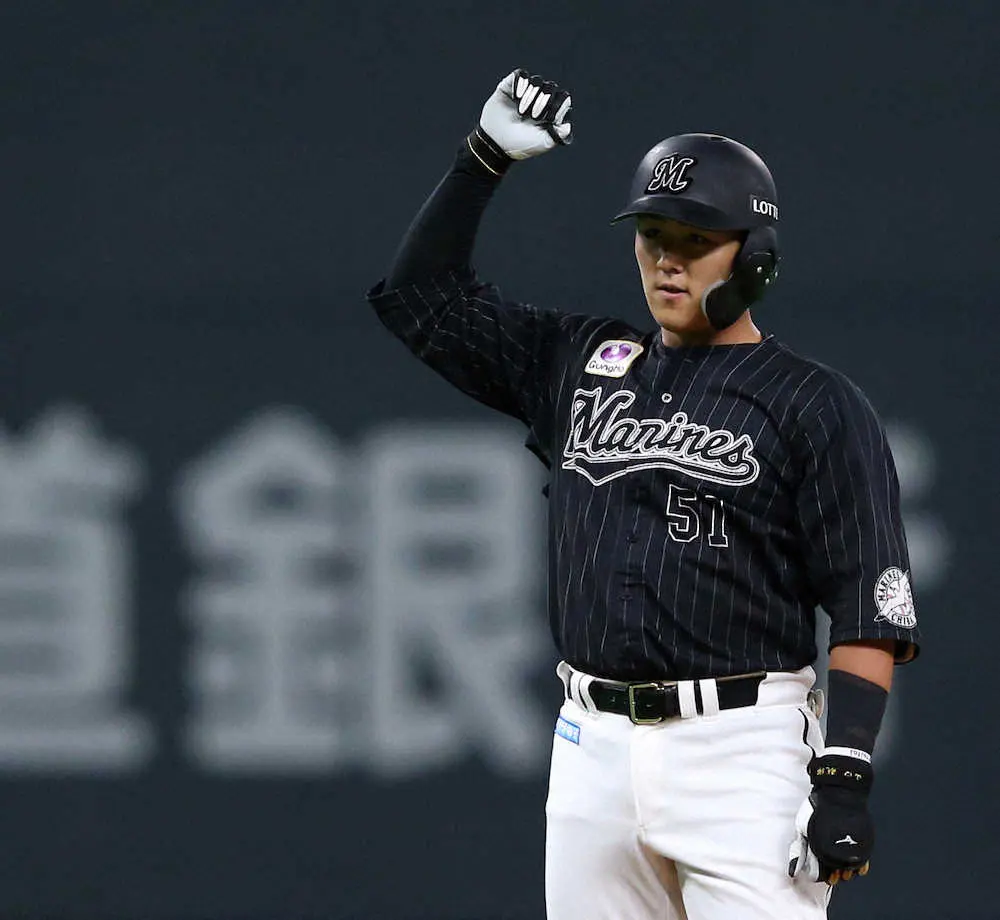 【画像・写真】ロッテの新4番・山口V打で2カ月ぶり3位浮上　高卒4年目の同学年、日本ハム・野村らから刺激