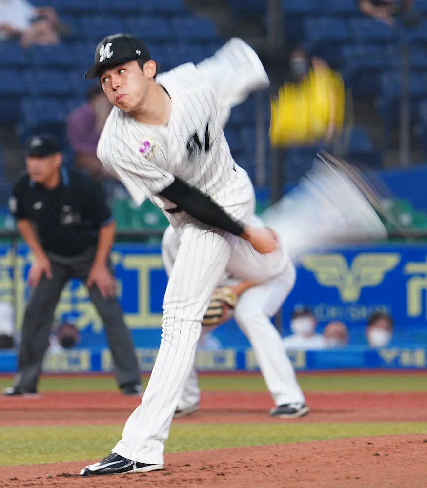 【画像・写真】ロッテ・朗希、1カ月ぶり白星で6勝目　中10日で「省エネモード」追加、投手4冠も見えた