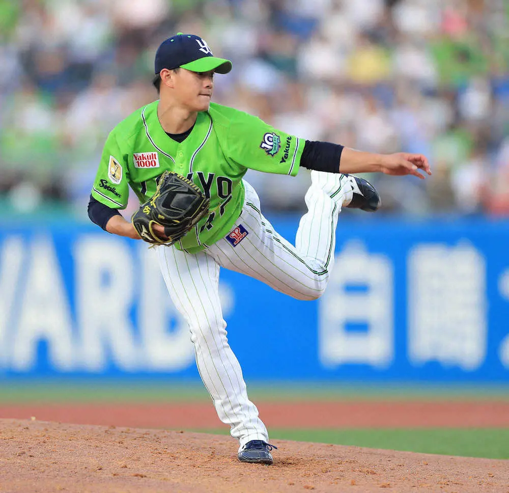 【画像・写真】ヤクルト・高橋　6回4安打2失点　奪三振リーグトップ74　6勝目の権利を持って降板