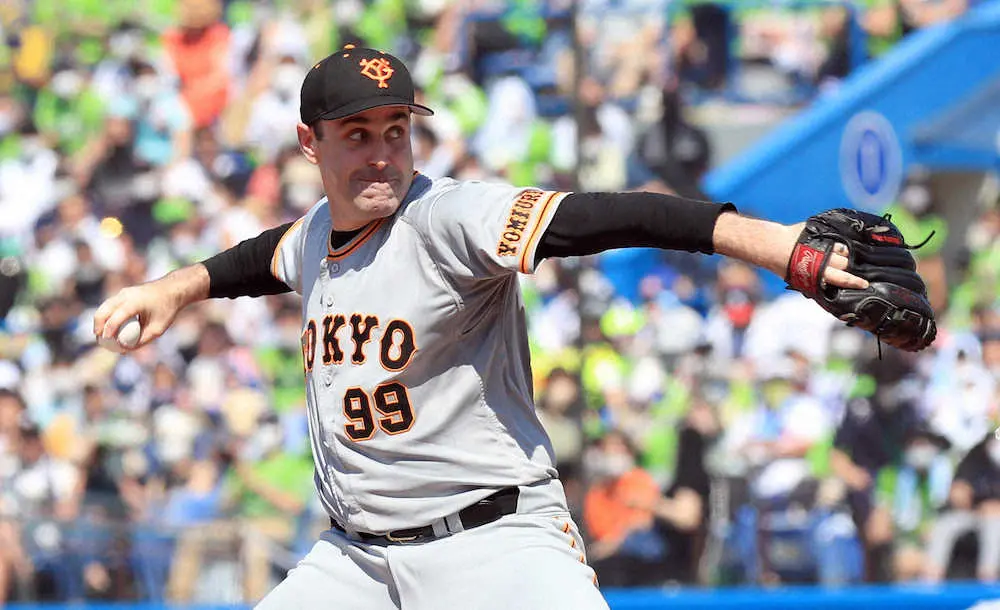 【画像・写真】巨人シューメーカー　来日初の中5日で初連勝、4勝目　観戦した家族は試合が「長いので帰っちゃった」