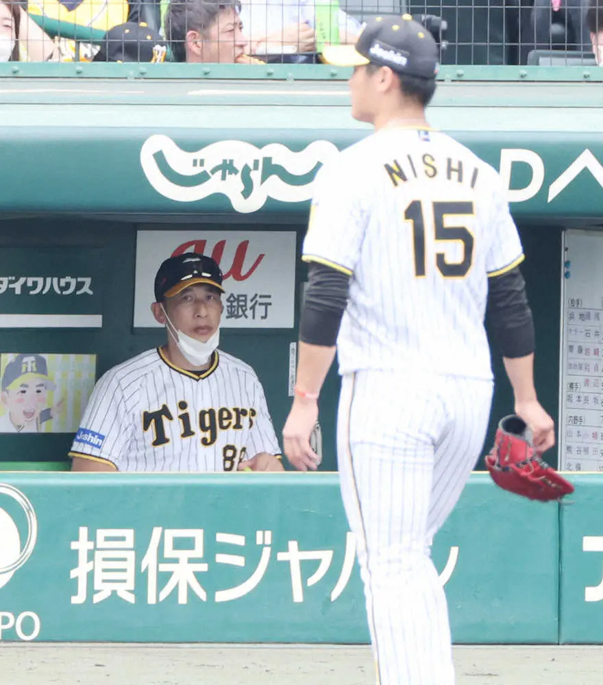 【画像・写真】阪神・西純が5回途中で降板　前回登板のリベンジならず