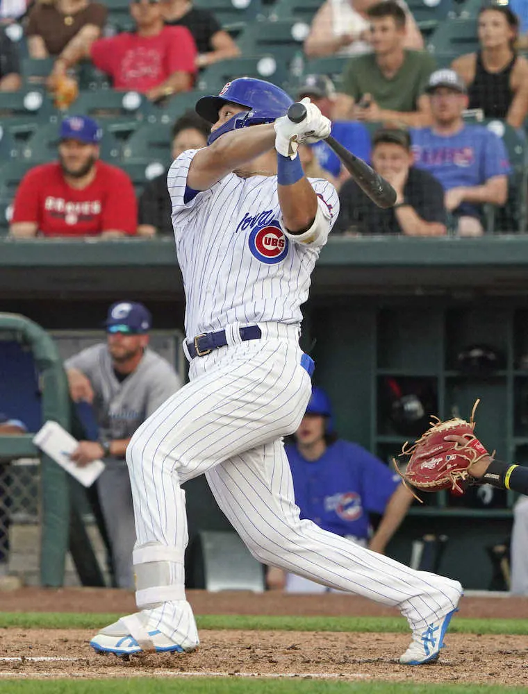 【画像・写真】鈴木誠也、復帰戦で本塁打　マイナーで1カ月ぶり実戦