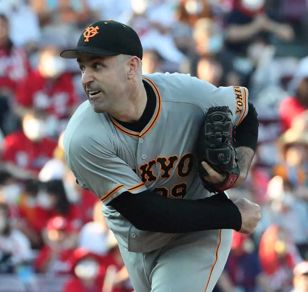 【画像・写真】クイック“苦手”な巨人・シューメーカーが初回に二盗から2失点　今季8度目も阻止できず…