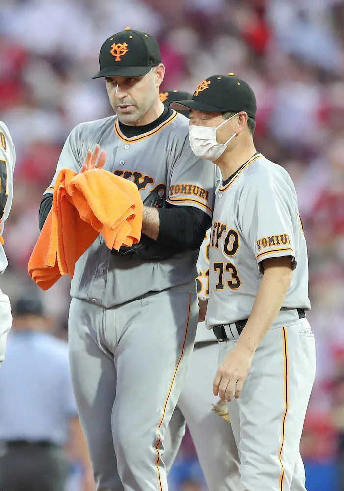 【画像・写真】巨人・シューメーカー　5勝目ならず　初の広島戦は5回途中5失点で降板