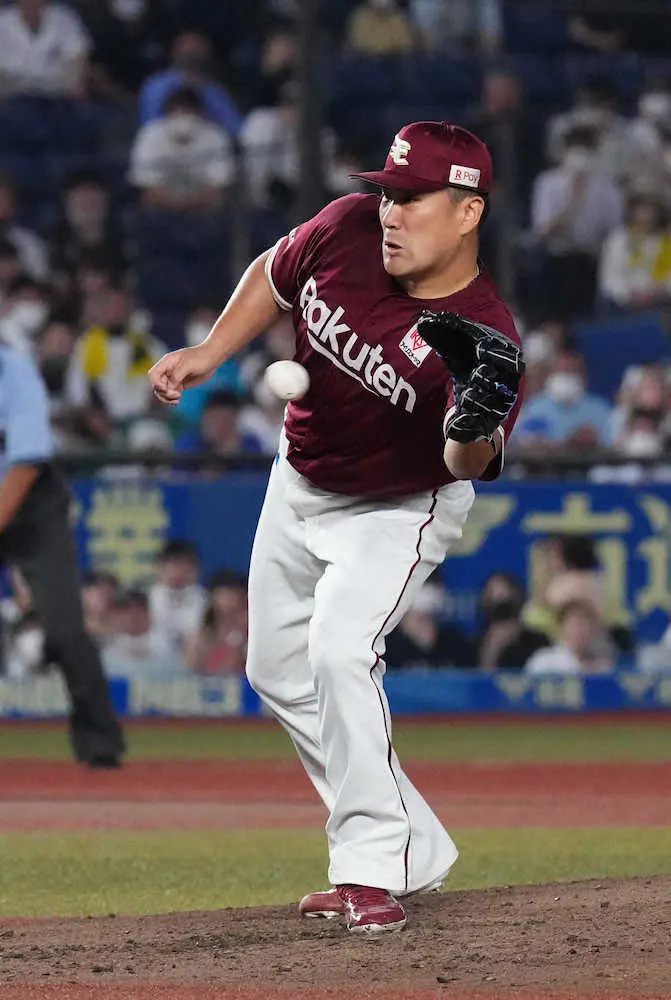 【画像・写真】楽天・マー君　5勝目の権利を持って降板　朗希と今季初の投げ合い　5回0/3を4安打2失点