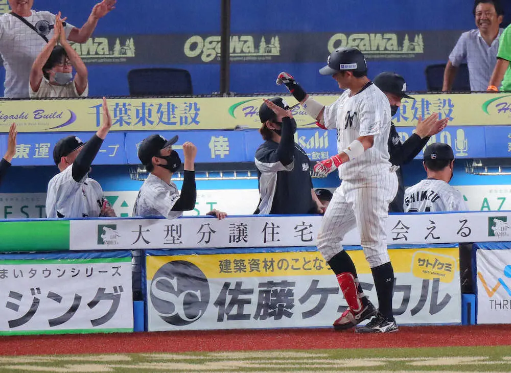 【画像・写真】ロッテが逆転で76日ぶり5割復帰　朗希はマメつぶれ緊急降板も　佐藤都が特大決勝弾