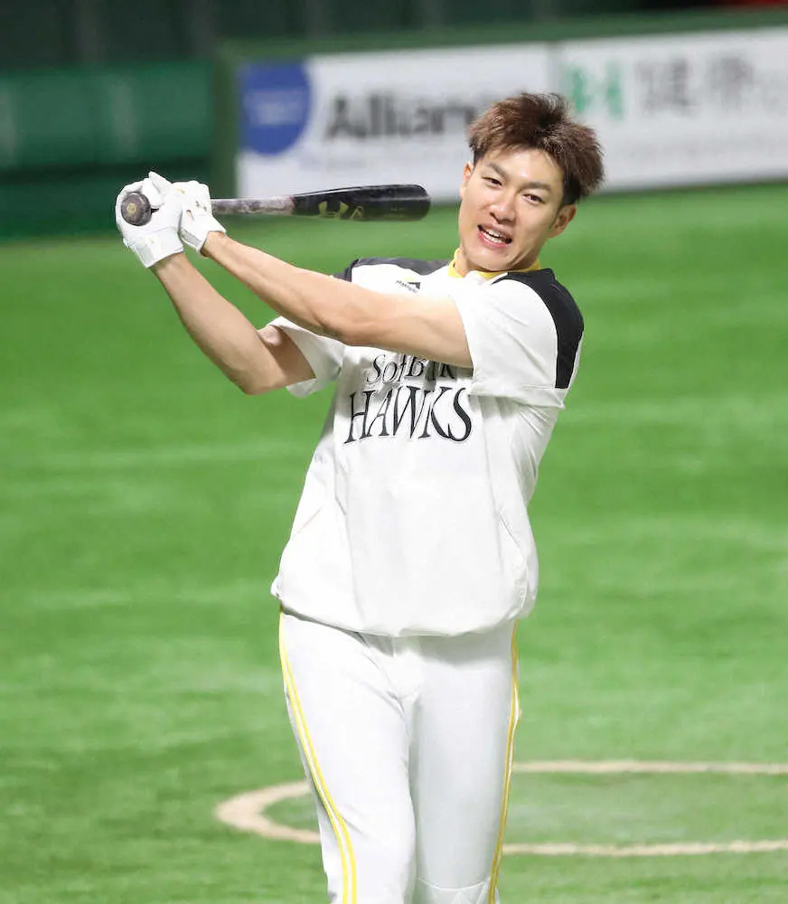 【画像・写真】柳田　今季初4番でソフトバンク再始動　大砲欠く打線にも藤本監督“ピストル打線”で新4番につなげる