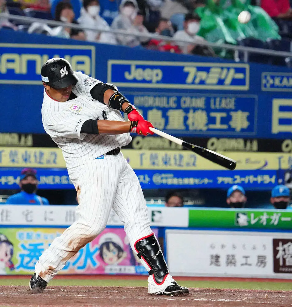 【画像・写真】ロッテ・井上　復帰即打点！昨年6月2日以来の1軍戦で4回に同点犠飛