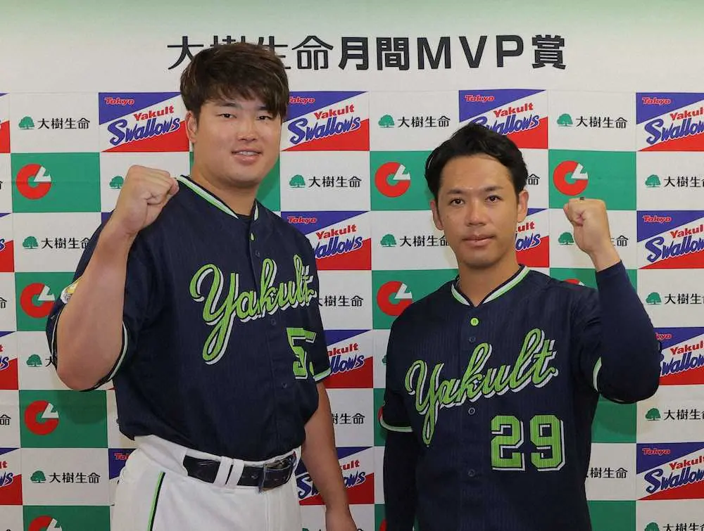 【画像・写真】6月度「大樹生命月間MVP賞」にヤクルト・ライアン&村上　18年6月度以来の投打同時受賞