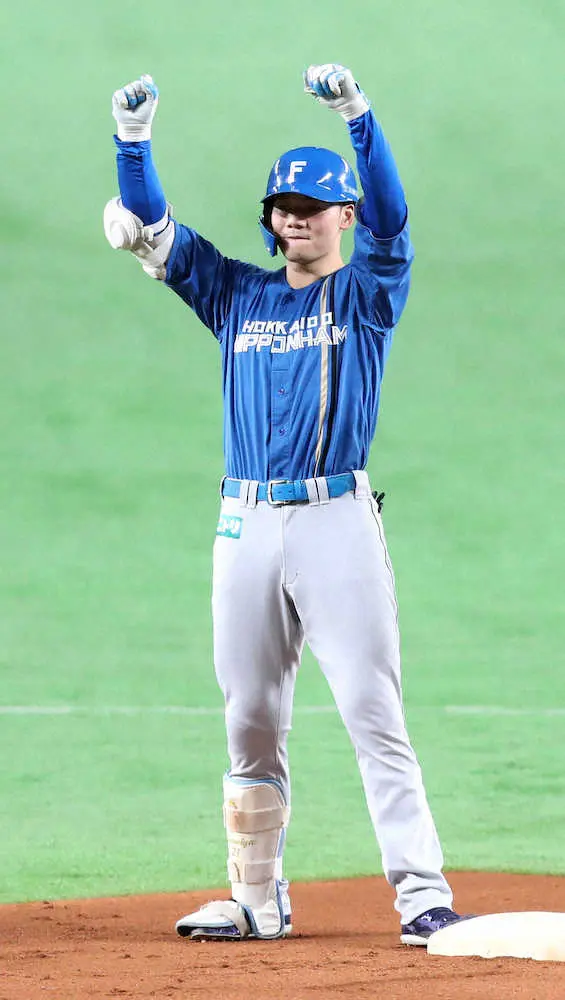 【画像・写真】日本ハム・清宮が3試合連続打点　2戦連発に続いて先制二塁打