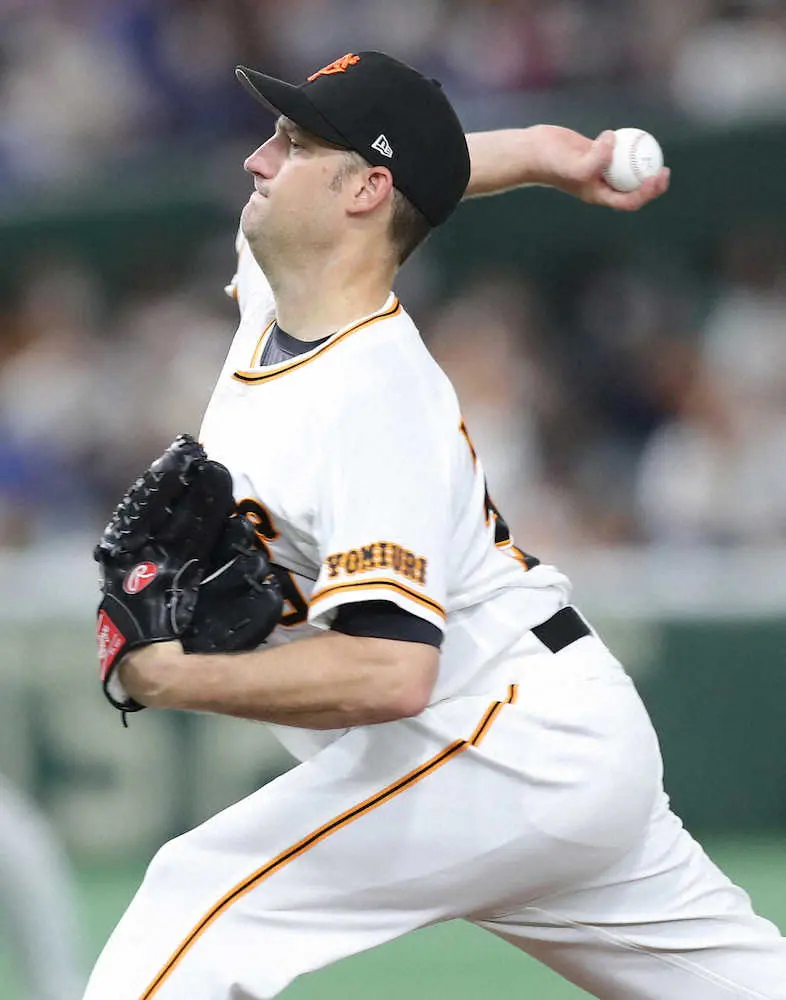 【画像・写真】巨人アンドリース、4度目先発も来日初勝利ならず　2度の満塁ピンチで無失点もソトに被弾　5回1失点