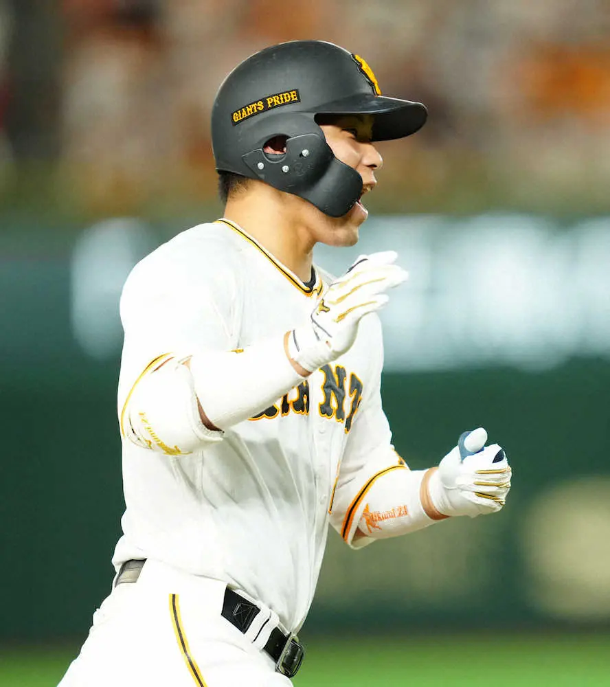 【画像・写真】巨人・大城が値千金の同点2ラン！「次の1点をみんなで」　菅野の38日ぶり白星へ女房役がバットで仕事
