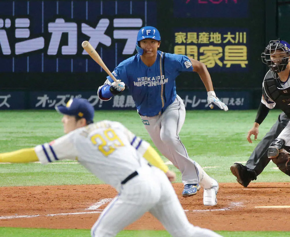 【画像・写真】日本ハム・ドラ4阪口　初出場で初安打　指揮官「狙う勇気は大事。おめでとう」