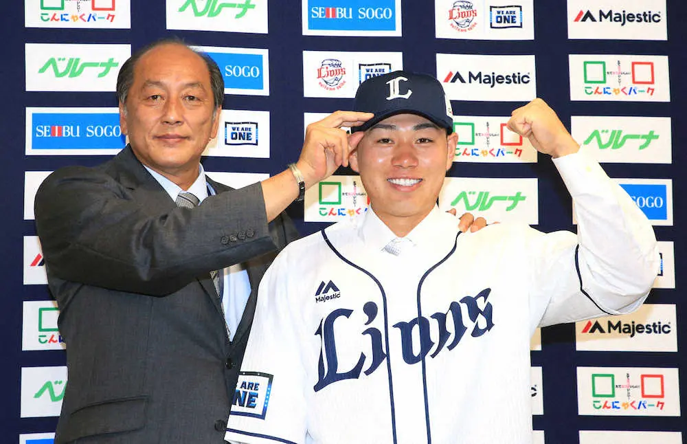 【画像・写真】西武・中熊大智捕手が支配下契約「勝利に貢献したい」　登場曲は宇多田ヒカルの「ぼくはくま」