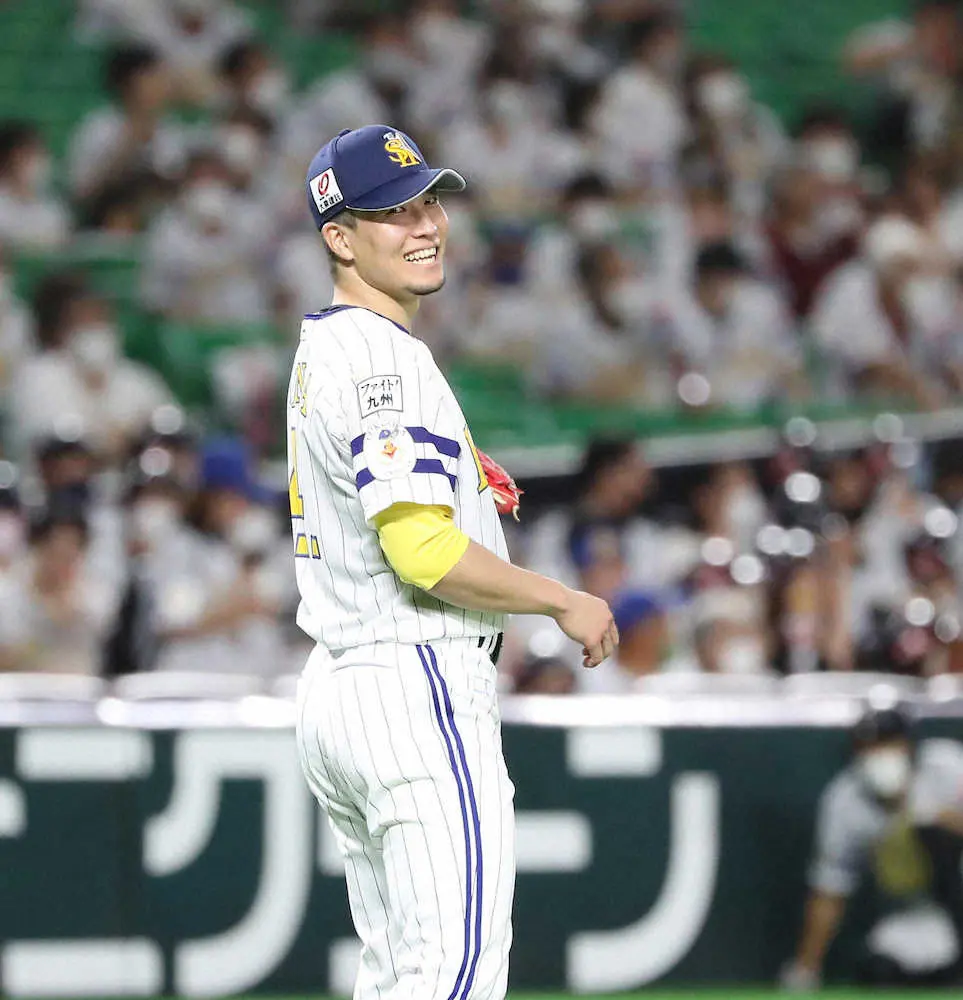 【画像・写真】ソフトバンク・千賀、復活7勝　周東の失策で完全消えても「サンキュー、佑京」