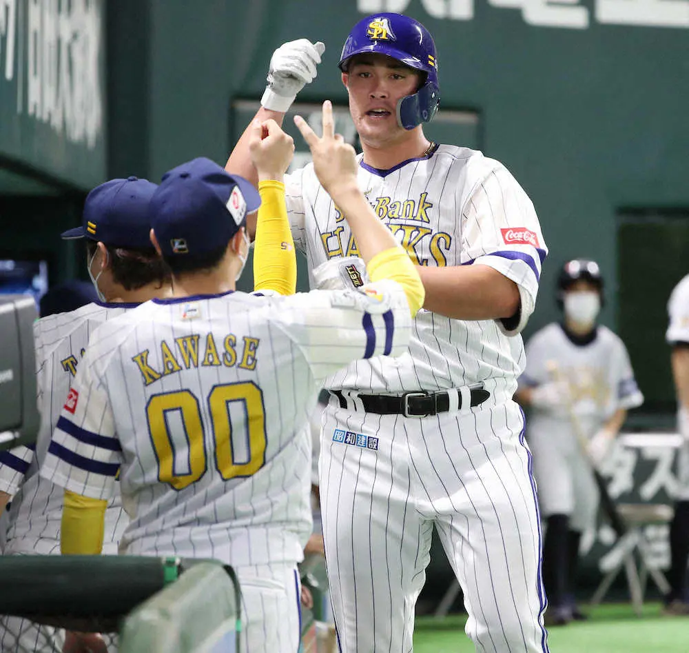【画像・写真】ソフトバンク、若タカ躍動で連敗ストップ　リチャード連発に野村大は先制V撃