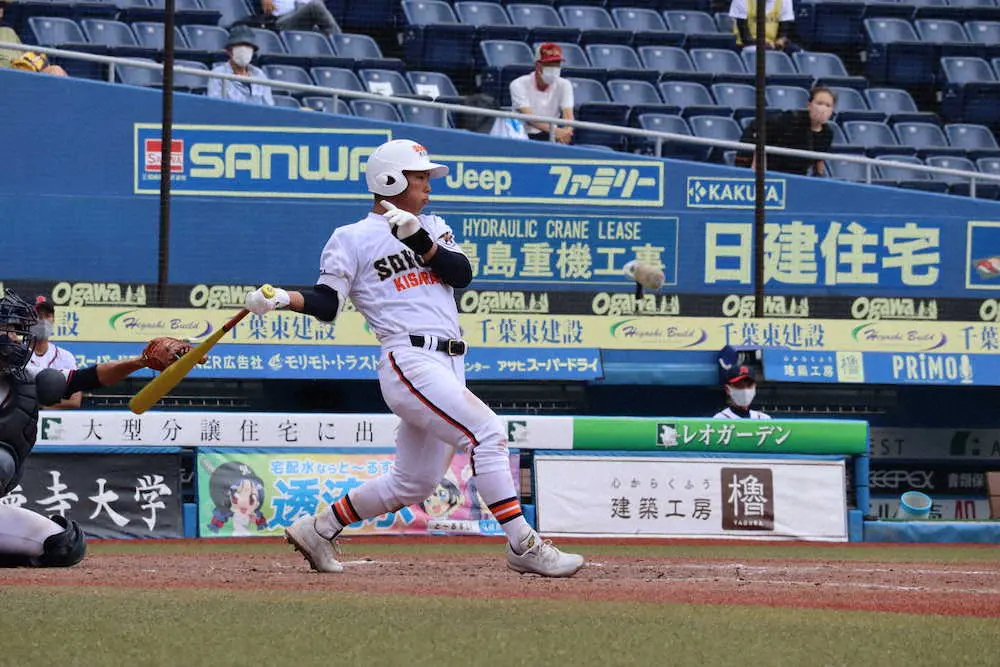 【画像・写真】木更津総合、14点快勝　1年生・羽根「緊張して足が震えていた」も2安打3打点2盗塁躍動