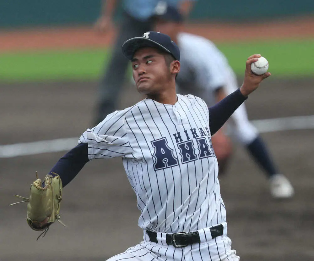 【画像・写真】今秋ドラフト候補の阿南光・森山が初戦で散る　NPB12球団が視察に訪れた左腕は上のステージ狙う