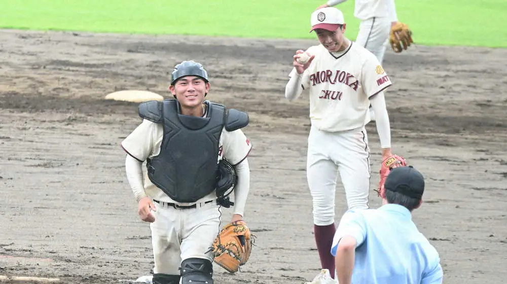 【画像・写真】盛岡中央・小笠原颯汰「最後は勝つ」と誓う夏　プロ注目の右腕・斎藤と小学生からバッテリー