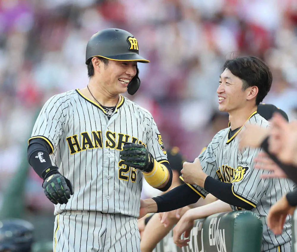 【画像・写真】阪神・北條　再び床田打ち！近本とのやりとり定番化「“ランナーおらんくてもチャンスメーク”って」