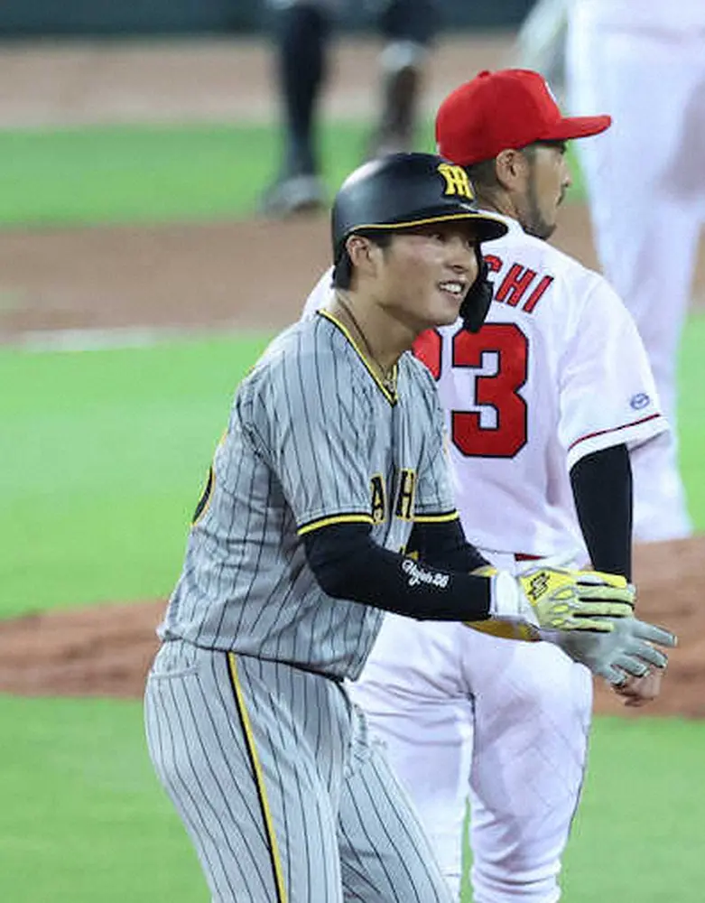 【画像・写真】阪神・北條　また“天敵”床田撃ち！6日に続き適時打「結果を残せなかったら終わりと思ってやっている」