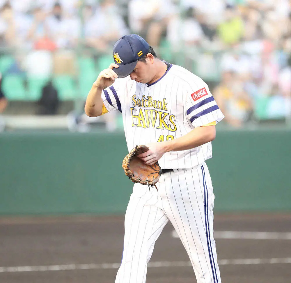 【画像・写真】ソフトバンク大関が大炎上2回8失点KO　まさかの初回に3被弾「1から自分を見つめ直します」