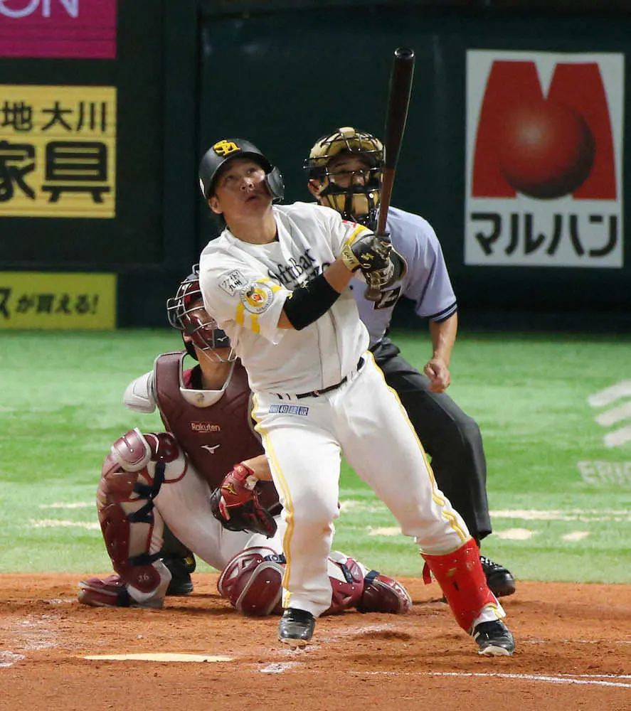 【画像・写真】ソフトB・甲斐　先制打を含むマルチ安打の活躍！久々のお立ち台「千賀と一緒で特別に感じます」