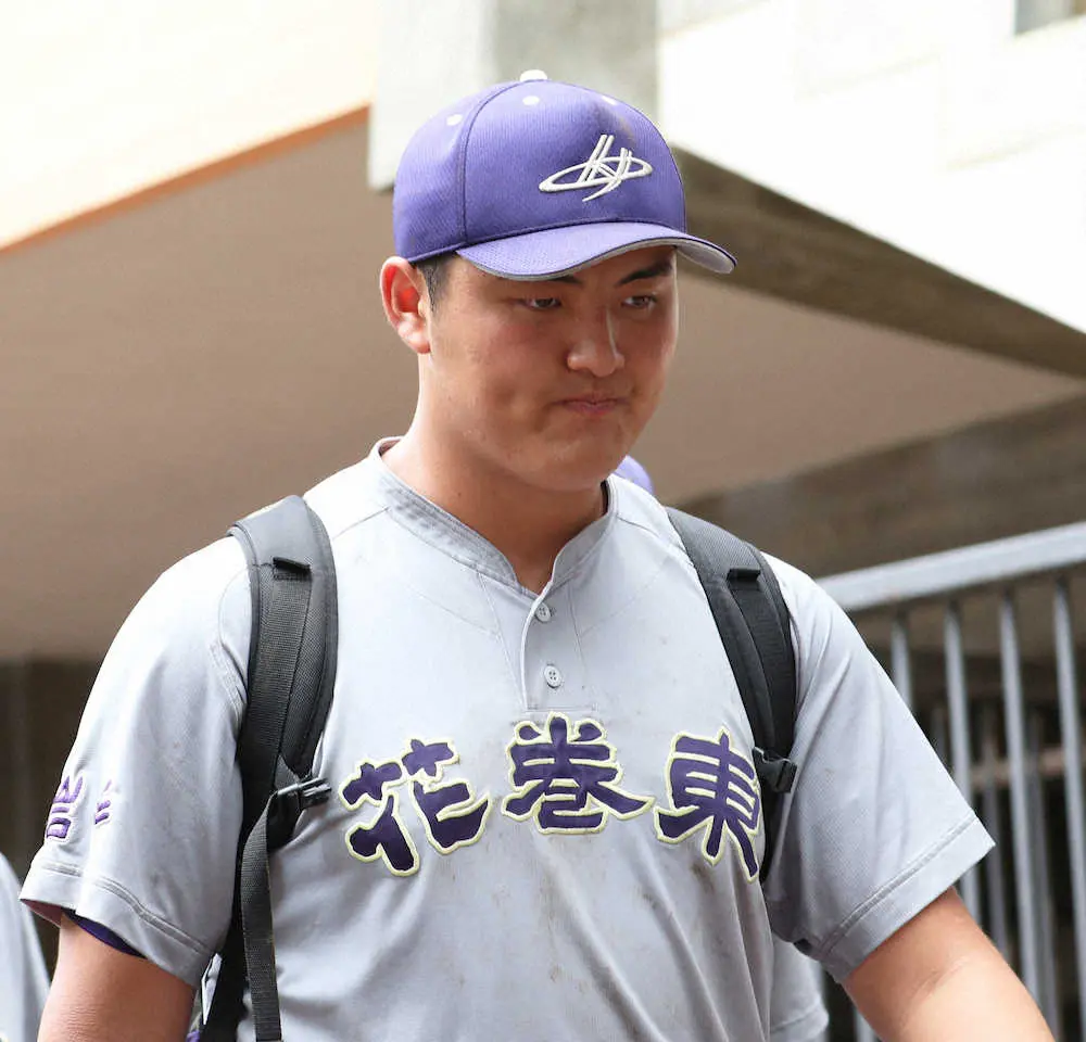 【画像・写真】花巻東　準決勝敗退　佐々木麟太郎2安打も…盛岡中央・斎藤響介が2失点完投で決勝導く