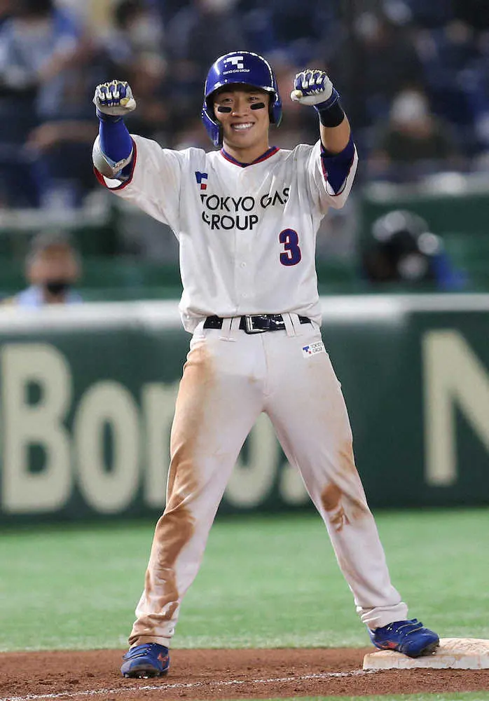 【画像・写真】東京ガス、連覇へ“恐怖の7番”で8強一番乗り　相馬5安打4打点！2戦で打率・778