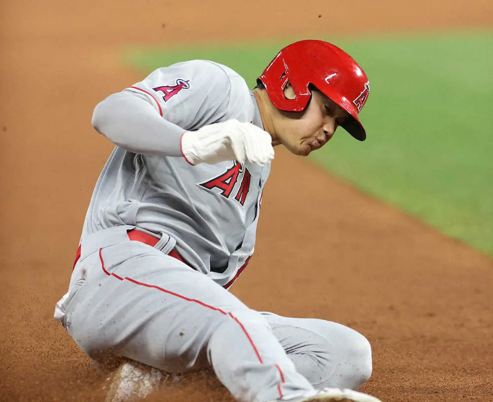 【画像・写真】エンゼルス・大谷、21号先制弾　前日自打球もん絶も影響なし　三盗も決めた