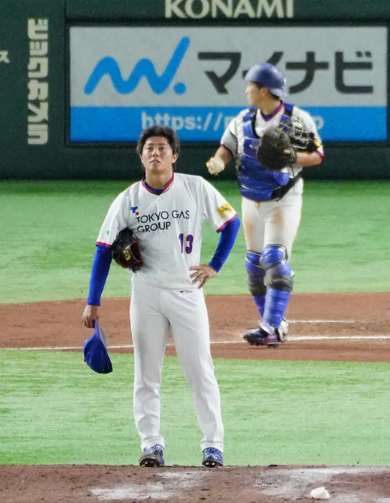 【画像・写真】東京ガス、連覇あと一歩　先発・益田6回に連続被弾「連覇を狙ってマウンドに上がったが、悔いが残る」