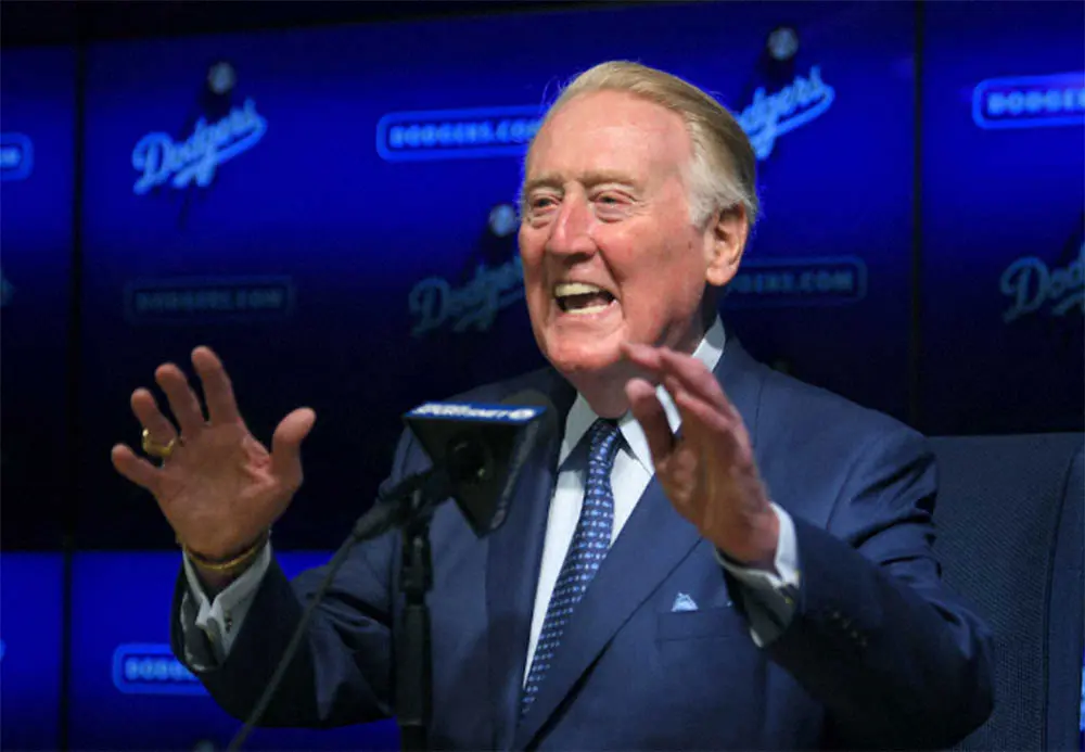 【画像・写真】「ドジャースの声」ビン・スカリーさん死去　94歳、96年野茂のノーヒットノーランなどを実況