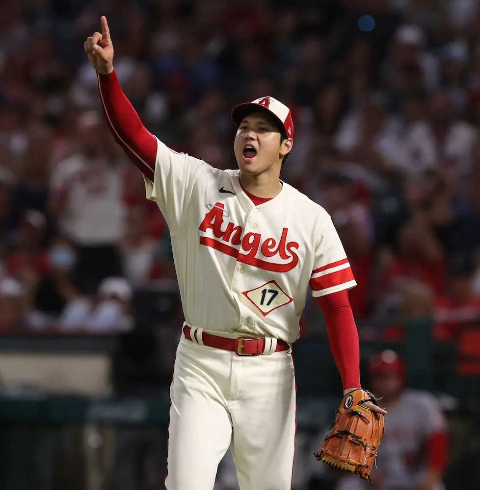 【画像・写真】大谷翔平　奪三振ショー！5回まで毎回7奪三振で1失点、勝てば104年ぶり偉業　エ軍は1点ビハインド