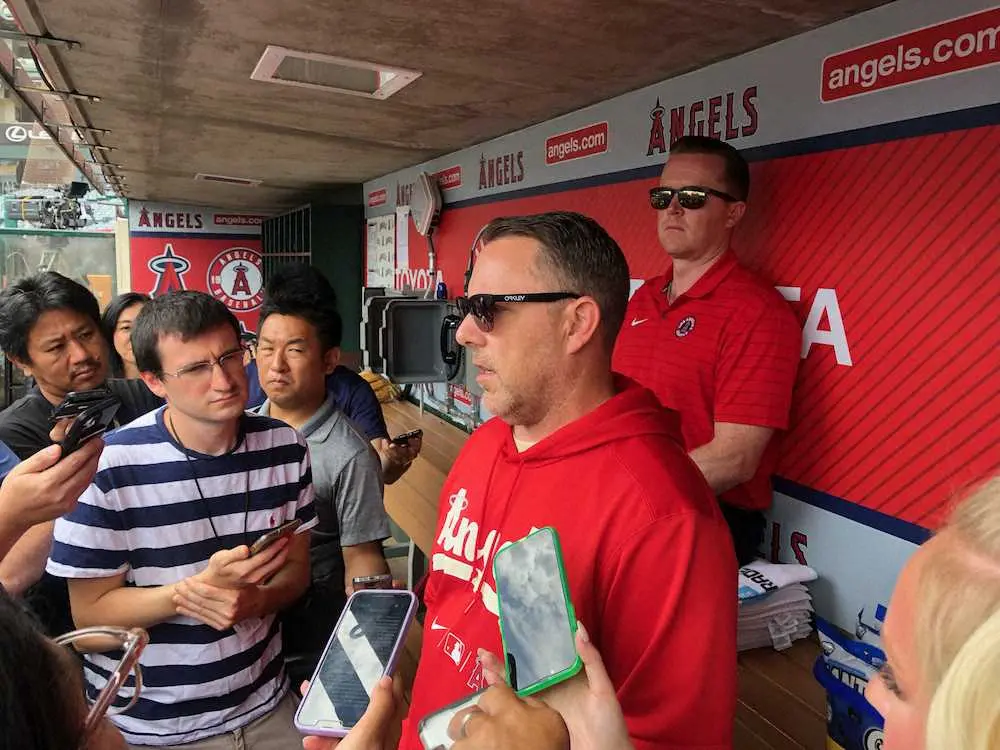 【画像・写真】エンゼルス・大谷の右前腕は…ネビン監督代行「スーパーマンも時々痛みを感じる」トレーナー「予防措置」