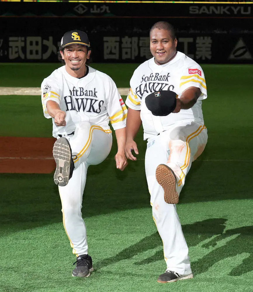 【画像・写真】ソフトバンクの熱男こと松田がガン黒の足男として1軍カムバック