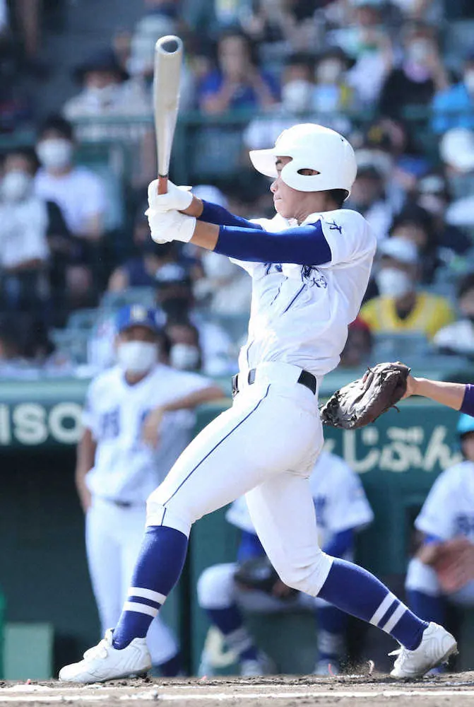 【画像・写真】【甲子園】明豊　生徒会長の牧野が決勝三塁打「少しはこれで恩返しできた」