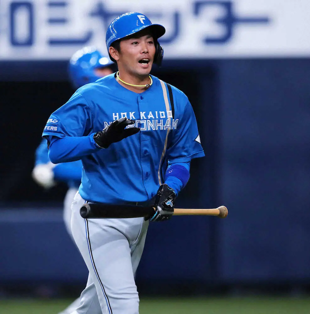 【画像・写真】日本ハム・谷内　骨折離脱中の松本剛にエールの適時二塁打「早く帰ってきてください」