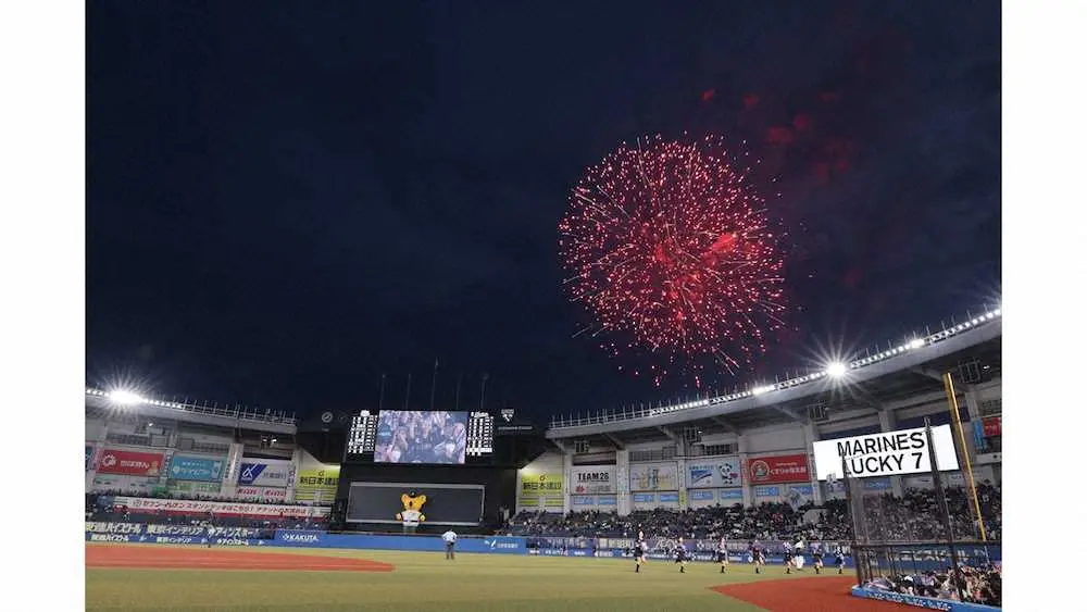 ロッテ 28日の楽天戦後に花火1000発打ち上げ 当日はblack Summerユニホーム着用 スポニチ Sponichi Annex 野球